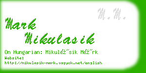 mark mikulasik business card